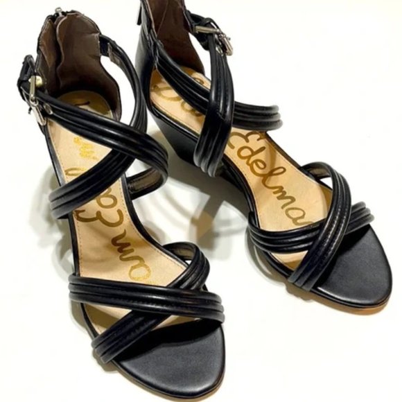 Sam Edelman Sloan Lea Wedge Heel - Black - Picture 2 of 5
